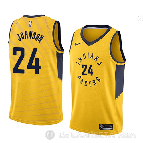 Camiseta Alize Johnson #24 Indiana Pacers Statement 2018 Amarillo - Haga un click en la imagen para cerrar